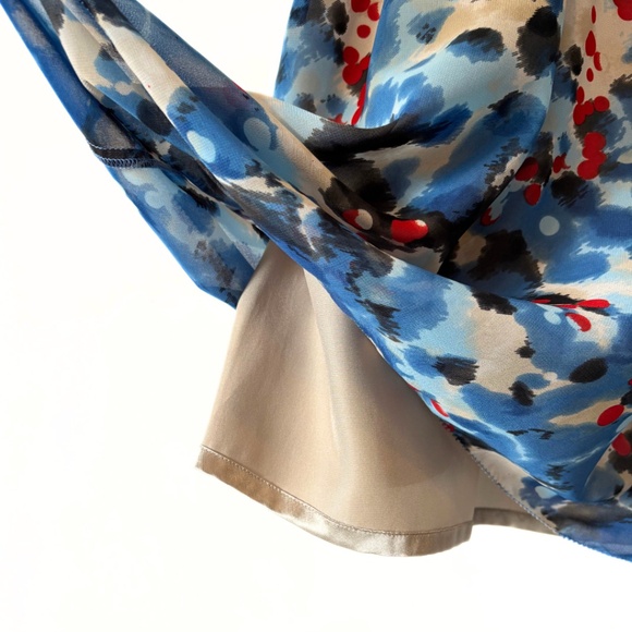 Kensie Pretty Abstract Watercolour Ruffle Dress Size M - Picture 5 of 10